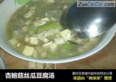 杏鲍菇丝瓜豆腐汤