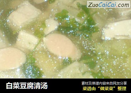 白菜豆腐清汤