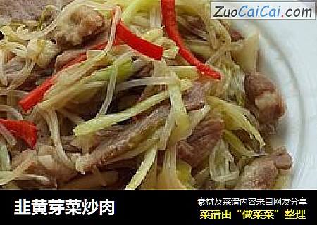 韭黄芽菜炒肉