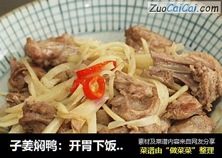 子姜焖鸭：开胃下饭的时令家常菜