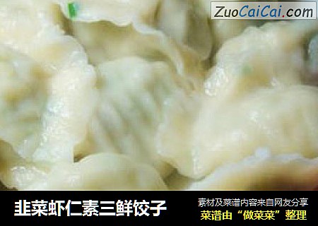 韭菜虾仁素三鲜饺子