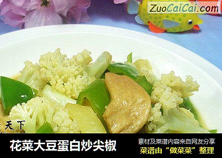 花菜大豆蛋白炒尖椒
