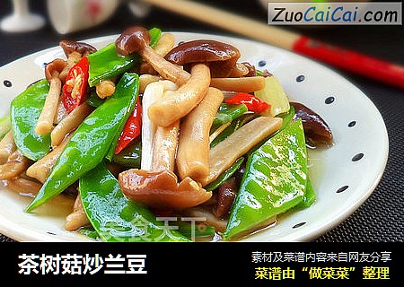 茶树菇炒兰豆