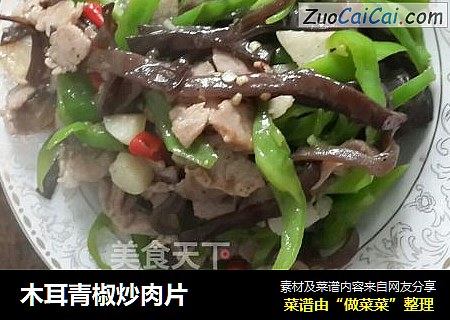 木耳青椒炒肉片