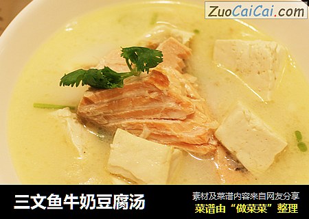 三文鱼牛奶豆腐汤