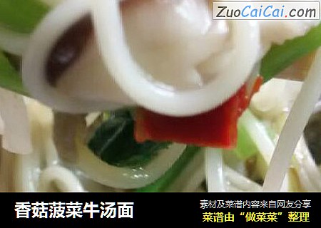 香菇菠菜牛湯面封面圖
