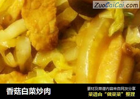 香菇白菜炒肉