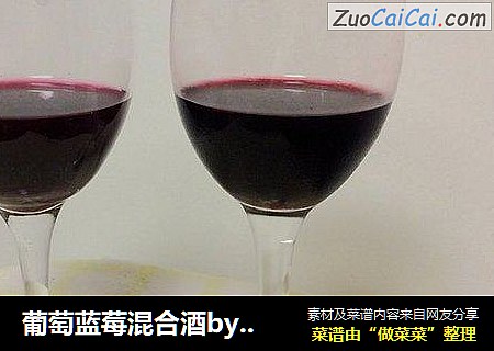 葡萄蓝莓混合酒by：普蓝高科蓝莓美食特约撰稿人