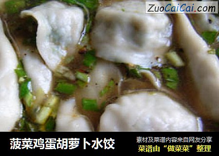 菠菜鸡蛋胡萝卜水饺