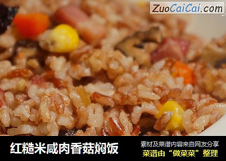 紅糙米鹹肉香菇焖飯封面圖