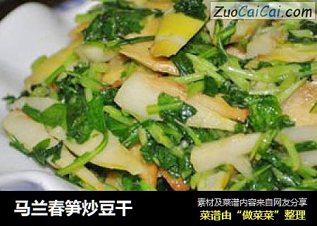 馬蘭春筍炒豆幹封面圖