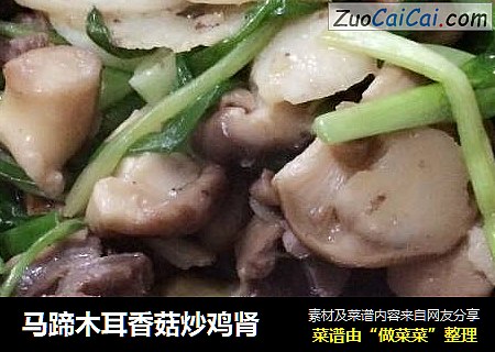 馬蹄木耳香菇炒雞腎封面圖