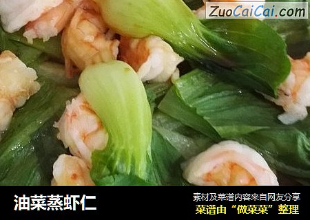 油菜蒸虾仁