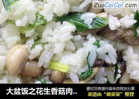 大盆饭之花生香菇肉炒饭