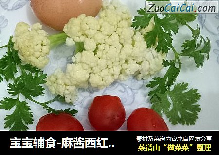 寶寶輔食-麻醬西紅柿菜花面封面圖