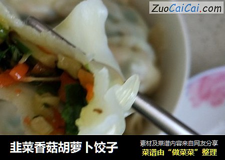 韭菜香菇胡萝卜饺子