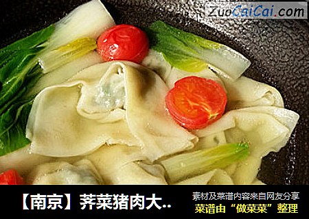 【南京】荠菜猪肉大馄饨