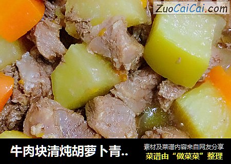 牛肉块清炖胡萝卜青萝卜（高压锅版）