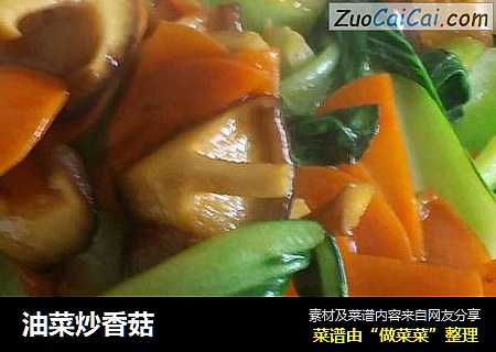 油菜炒香菇封面圖