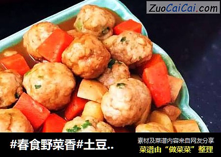 #春食野菜香#土豆煨野葱肉丸
