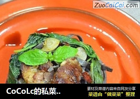CoCoLc的私菜食譜經－－羅勒臘腸意式黑珍珠面【肉桂羅勒版】封面圖