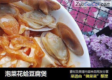 泡菜花蛤豆腐煲