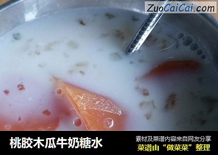 桃膠木瓜牛奶糖水封面圖