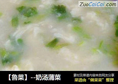 【鲁菜】--奶汤蒲菜