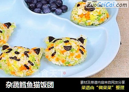 杂蔬鳕鱼猫饭团