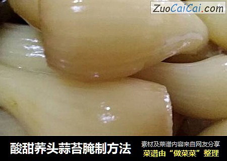 酸甜荞頭蒜苔腌製方法封面圖