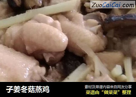 子姜冬菇蒸雞封面圖