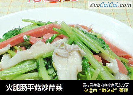 火腿肠平菇炒芹菜