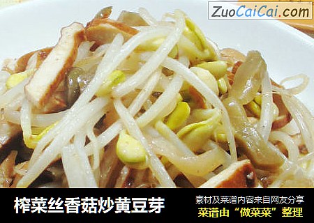 榨菜丝香菇炒黄豆芽