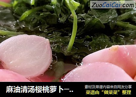 麻油清湯櫻桃蘿蔔──“魚兒廚房”私房菜封面圖