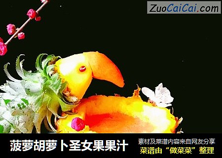 菠蘿胡蘿蔔聖女果果汁封面圖