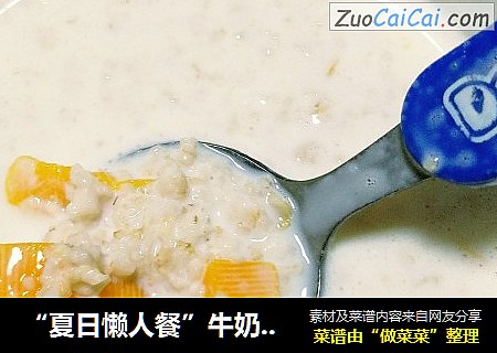“夏日懒人餐”牛奶芒果麦片粥