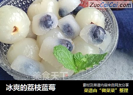 冰爽的荔枝蓝莓