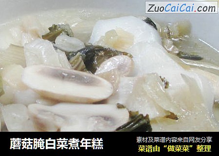 蘑菇腌白菜煮年糕封面圖