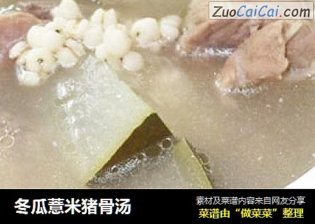 冬瓜薏米豬骨湯封面圖