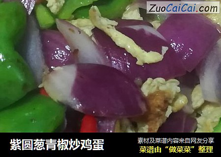 紫圆葱青椒炒鸡蛋