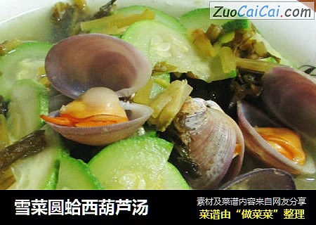 雪菜圆蛤西葫芦汤