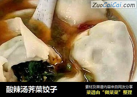 酸辣汤荠菜饺子