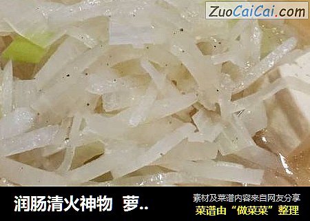 潤腸清火神物  蘿蔔絲豆腐清湯封面圖