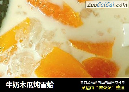 牛奶木瓜炖雪蛤封面圖