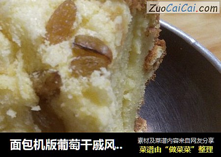 面包機版葡萄幹戚風蛋糕封面圖