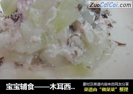寶寶輔食——木耳西葫蘆瘦肉湯封面圖