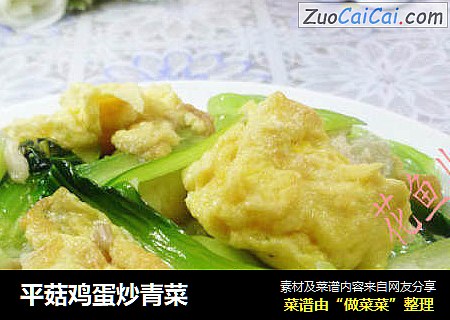 平菇鸡蛋炒青菜