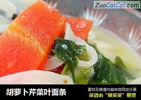 胡萝卜芹菜叶面条