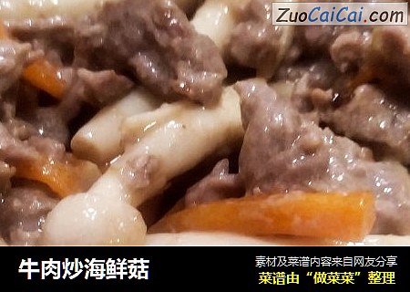 牛肉炒海鲜菇
