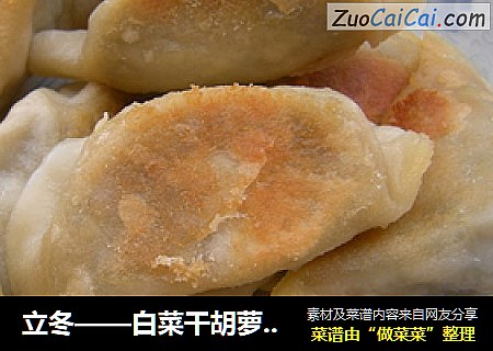 立冬——白菜干胡萝卜木耳肉馅——煎饺